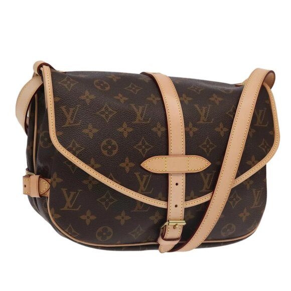 LOUIS VUITTON Monogram Saumur 30 Shoulder Bag M42256 LV Auth 103095SV - Picture 1 of 16